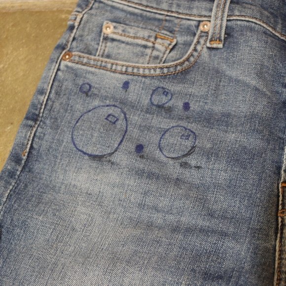 7 for all man Kind Custom Powerpuff Girls OOAK Art Work Jean High Rise Skinny 27 - Picture 8 of 15